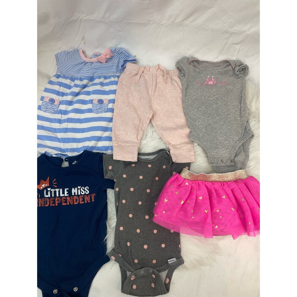 Baby Girls 3-6 Month Lot of 6 Pieces GUC Romper Tutu One Piece